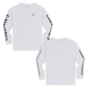 Converse Star Chevron T-Shirt Wordmark LS Long Sleeve Herren weiss