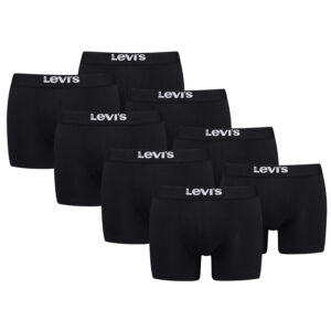 Levi's Solid Herren Boxershorts Unterwäsche aus Bio-Baumwolle im 8er Pack