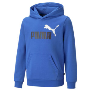 PUMA Ess+ 2 COL BIG LOGO HOODIE FL B Kinder Sweatshirt Kapuzenpullover blau 5869...