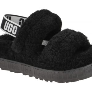 UGG OH FLUFFITA 1120876 BLK schwarz - Riemchen Sandale f?r Damen