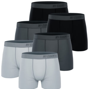 6 er Pack My Essential Clothing Basic Boxershorts Cotton Bio Herren Shorts Unter...