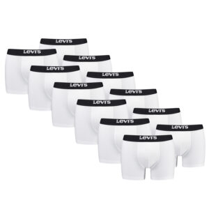 Levi's Solid Herren Boxershorts Unterwäsche aus Bio-Baumwolle im 12er Pack