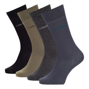 4 Paar Calvin Klein Combed Cotton Crew Socken Herren Geschenkbox Gr. 40-46