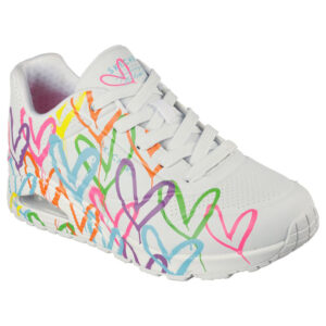 Skechers Street UNO HIGHLIGHT LOVE Sneakers Damen Mädchen JGoldcrown weiss 17798...