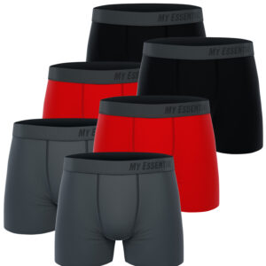 6 er Pack My Essential Clothing Basic Boxershorts Cotton Bio Herren Shorts Unter...