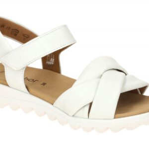 Gabor 64.812.21 wei? - Riemchen Sandale f?r Damen