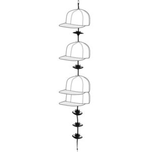 Flexfit CapRack Kappenhalter mit 12 Clips für bis zu 36 Caps