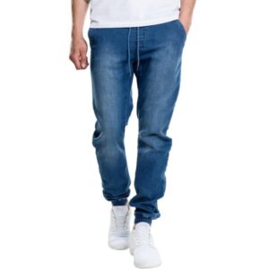 Urban Classics - Knitted Denim Jogpants blue washed
