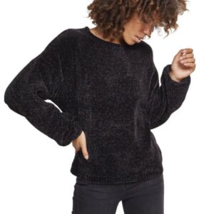 Urban Classics Ladies - Oversize Chenille Sweater schwarz