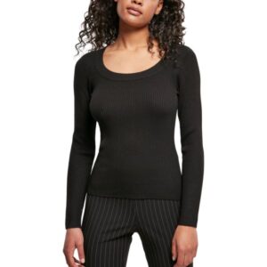 Urban Classics Ladies - Wide Neckline Sweater Pullover