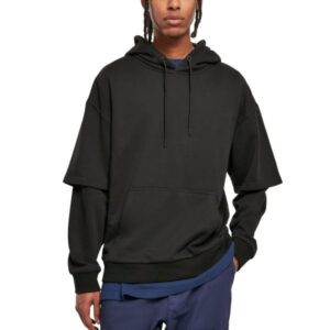Urban Classics - Oversized Doublesleeve Hoody schwarz