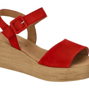 Gabor 44.531.15 rot - Riemchen Sandale f?r Damen