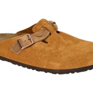 Birkenstock BOSTON BRAIDED 1026665 hell-braun - bequeme Pantolette f?r Damen