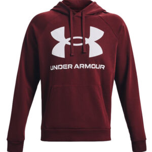 Under Armour Rival Fleece Big Logo Hoodie Herren Sweatshirt 1357093 690 rot