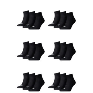 18 Paar Puma Unisex Quarter Socken Sneaker Gr. 35 - 49  für Damen Herren Füßling...