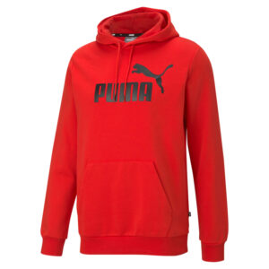 PUMA ESS Hoody FL Big Logo Herren Sweatshirt Kapuzenpullover 586686 11 rot