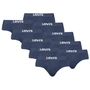 Levi's Solid Basic Herren Slips Unterwäsche aus Bio-Baumwolle im 10er Pack
