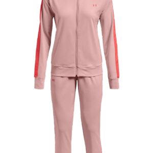 Under Armour Tricot Tracksuit Damen Trainingsanzug Jogginganzug 1365147 676 pink