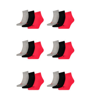 18 Paar Puma Unisex Quarter Socken Sneaker Gr. 35 - 49 für Damen Herren Füßling...