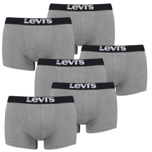 6er Pack Levis Men Solid Basic Trunk Boxershorts Unterhose Pant Unterwäsche