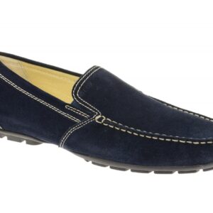 Geox Respira Moner V Mokassin Slipper in dunkelblau Velour