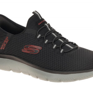 Skechers SUMMITS 232457 BKRD schwarz - Slipper f?r Herren