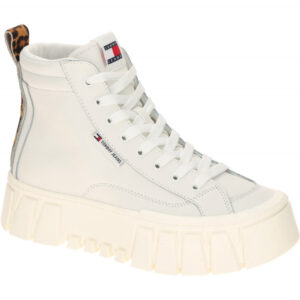 Tommy Hilfiger VULC FLATFORM LEOPARD EN02858 YBL offwhite - sportliche Stiefe...