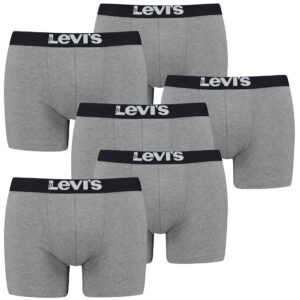 6er Pack Herren Levis Solid Basic Boxer Brief Boxershorts Unterwäsche Pants