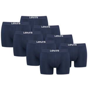 Levi's Solid Herren Boxershorts Unterwäsche aus Bio-Baumwolle im 8er Pack