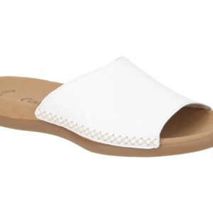 Gabor 03.705.21 wei? - bequeme Pantolette f?r Damen