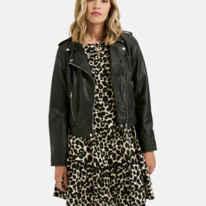 SMITH & SOUL Damen Lederjacke, schwarz