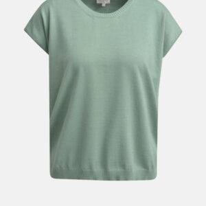 MILANO ITALY Damen Kurzarmpullover, pastellgrün