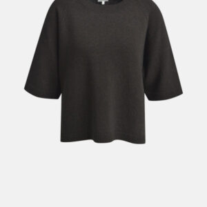 MILANO ITALY Damen Kurzarmpullover, mocca