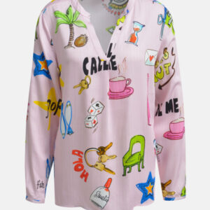 MILANO ITALY Damen Bluse, rosa