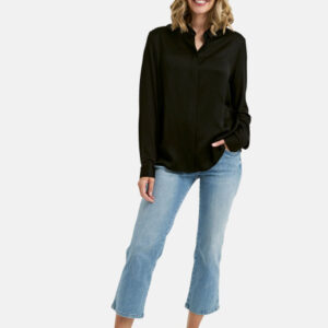 MILANO ITALY Damen Bluse, schwarz