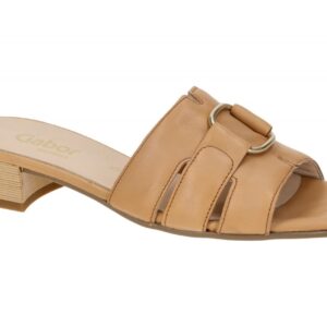 Gabor GENUA 42.944.51 hell-braun - elegante Pantolette f?r Damen