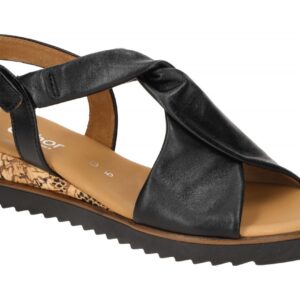Gabor GENUA 62.751.27 schwarz - Riemchen Sandale f?r Damen
