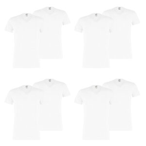8 er Pack Puma Basic V Neck T-Shirt Men Herren Unterhemd V-Ausschnitt