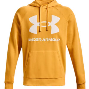 Under Armour Rival Fleece Big Logo Hoodie Herren Sweatshirt 1357093 782 gelb
