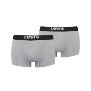 Levi's Solid Basic Herren Boxershorts Unterwäsche aus Bio-Baumwolle im 2er Pack