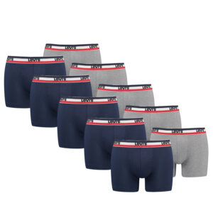 Levi's Sportswear Logo Herren Boxershorts Unterwäsche aus Bio-Baumwolle im 10er ...