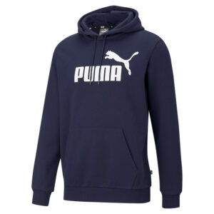 PUMA ESS Hoody FL Big Logo Herren Sweatshirt Kapuzenpullover 586686 06 blau