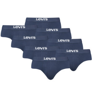 Levi's Solid Basic Herren Slips Unterwäsche aus Bio-Baumwolle im 8er Pack