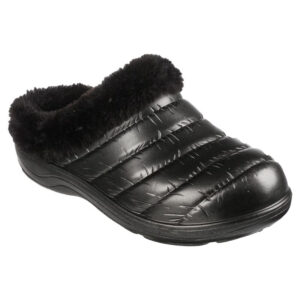 Skechers Damen Cozy Camper Glamping Hausschuhe Pantoffeln gefüttert 111356 schwa...