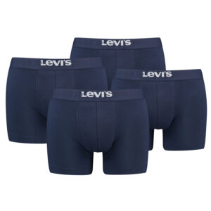 Levi's Solid Herren Boxershorts Unterwäsche aus Bio-Baumwolle im 4er Pack