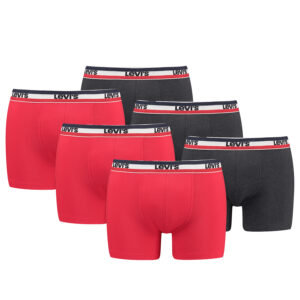 Levi's Sportswear Logo Herren Boxershorts Unterwäsche aus Bio-Baumwolle im 6er P...