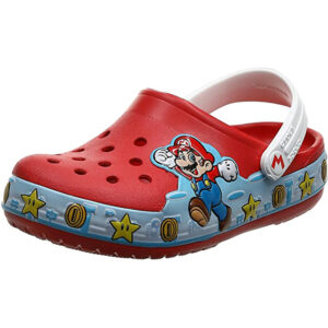 Crocs Kinder Fun Lab Super Mario Lights blinkende Hausschuhe 206438 rot