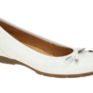 Gabor 04.164.21 wei? - Ballerina - Halbschuhe - Slipper f?r Damen