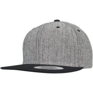 Flexfit Classic 6-Panel Snapback Cap melange / schwarz