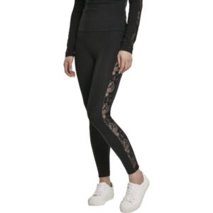 Urban Classics Ladies - LACE Spitze Leggings schwarz